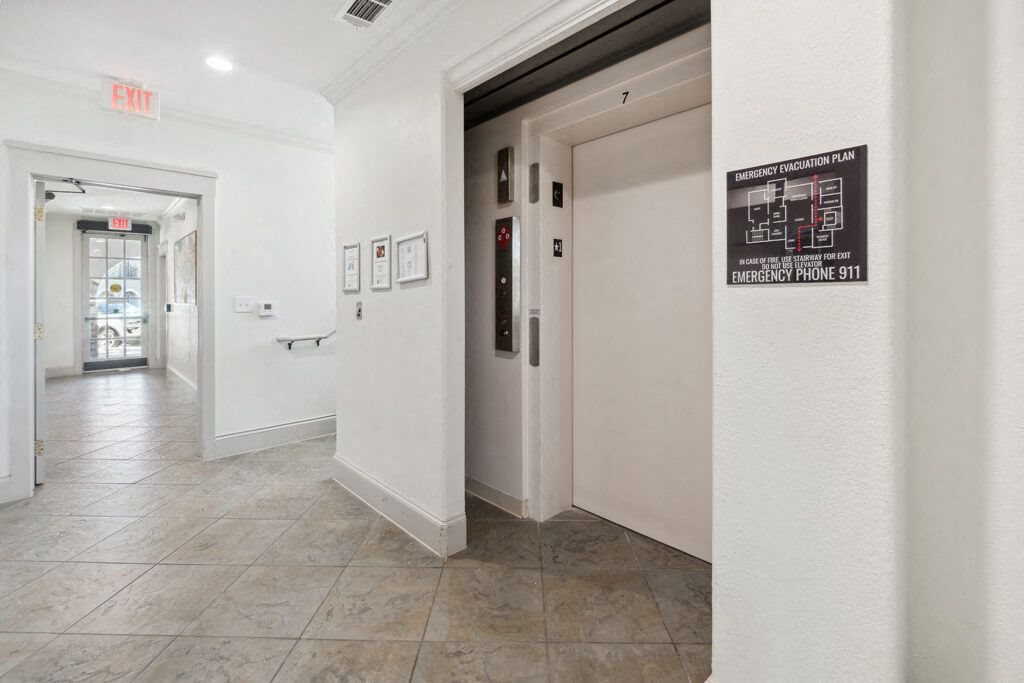 Elevators at The Sorento Apartments in San Antonio TX
